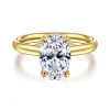 Best Gabriel & Co. Unite - 14K Yellow Gold Oval Solitaire Diamond Engagement Ring