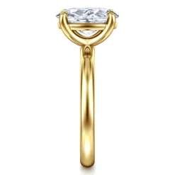 Best Gabriel & Co. Unite - 14K Yellow Gold Oval Solitaire Diamond Engagement Ring