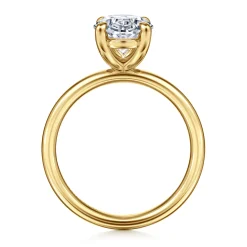Hot Gabriel & Co. Unite - 14K Yellow Gold Oval Solitaire Diamond Engagement Ring