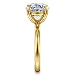 Outlet Gabriel & Co. Unite - 14K Yellow Gold Round Solitaire Diamond Engagement Ring