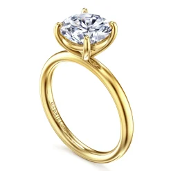 Hot Gabriel & Co. Unite - 14K Yellow Gold Round Solitaire Diamond Engagement Ring