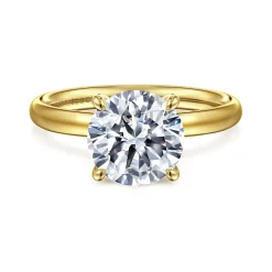 Hot Gabriel & Co. Unite - 14K Yellow Gold Round Solitaire Diamond Engagement Ring