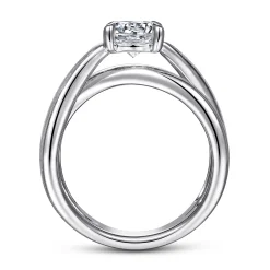 Discount Gabriel & Co. Ursa - 14K White Gold Split Shank Round Diamond Engagement Ring