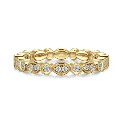 Clearance Gabriel & Co. Viena - 14K Yellow Gold Diamond Eternity Band - 0.25 ct