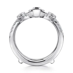 Best Gabriel & Co. Vintage Inspired 14K White Gold Diamond Ring Enhancer - 0.67 ct
