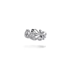 Hot Gabriel & Co. Vintage Inspired 14K White Gold 13.5MM Diamond Single Ear Cuff