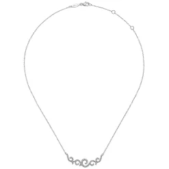Sale Gabriel & Co. Vintage 14K White Gold Diamond Necklace