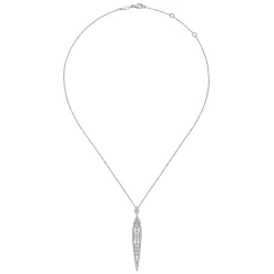 Discount Gabriel & Co. Vintage 14K White Gold Diamond Pendant Necklace