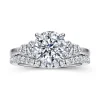 Online Gabriel & Co. Wave - 14K White Gold Round Diamond Engagement Ring