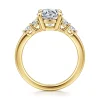 Hot Gabriel & Co. Wave - 14K Yellow Gold Round Diamond Engagement Ring