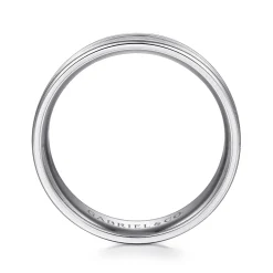 Hot Gabriel & Co. Weston - 14K White Gold 6mm - Men's Wedding Band in Satin Finish