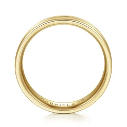 Hot Gabriel & Co. Weston - 14K Yellow Gold 6mm - Men's Wedding Band in Satin Finish