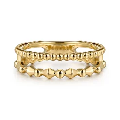 Outlet Gabriel & Co. Wide Band Easy-Stack Ring 14K Yellow Gold Bujukan