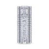 Hot Gabriel & Co. Wide 14K White Gold Channel Set Diamond Anniversary Band with Round and Princess Cut Diamonds - 3.3 ct