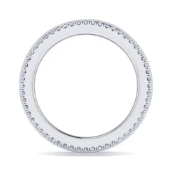 Hot Gabriel & Co. Wide 14K White Gold Channel Set Diamond Anniversary Band with Round and Princess Cut Diamonds - 3.3 ct