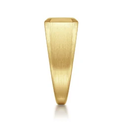 Online Gabriel & Co. Wide 14K Yellow Gold North Star Ring in Satin Finish
