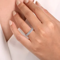 Best Gabriel & Co. Wide Platinum Diamond Anniversary Band - 0.7 ct