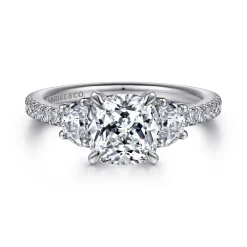 Best Gabriel & Co. Wilda - 14K White Gold Diamond Engagement Ring