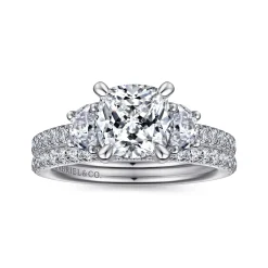Best Gabriel & Co. Wilda - 14K White Gold Diamond Engagement Ring