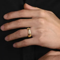 Discount Gabriel & Co. William - 14K Yellow Gold 7mm - Men's Wedding Band in High Polished Finish