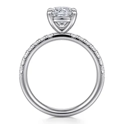 Outlet Gabriel & Co. Winslow - 14K White Gold Cushion Cut Diamond Engagement Ring