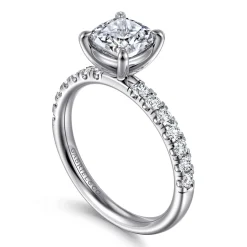 Outlet Gabriel & Co. Winslow - 14K White Gold Cushion Cut Diamond Engagement Ring