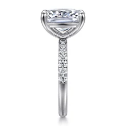 Clearance Gabriel & Co. Winslow - 14K White Gold Elongated Cushion Diamond Engagement Ring