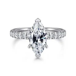 Outlet Gabriel & Co. Winslow - 18K White Gold Marquise Shape Diamond Engagement Ring