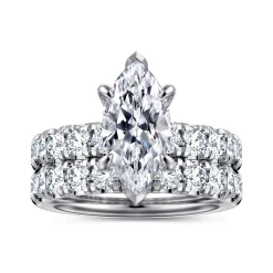 Outlet Gabriel & Co. Winslow - 14K White Gold Marquise Shape Diamond Engagement Ring