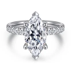 Discount Gabriel & Co. Winslow - 14K White Gold Marquise Shape Diamond Engagement Ring
