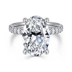 Sale Gabriel & Co. Winslow - 14K White Gold Oval Diamond Engagement Ring