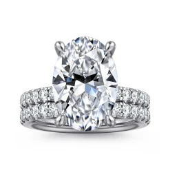 Sale Gabriel & Co. Winslow - 14K White Gold Oval Diamond Engagement Ring