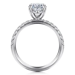 Best Gabriel & Co. Winslow - 14K White Gold Oval Diamond Engagement Ring
