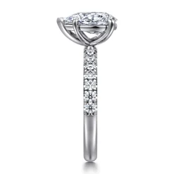 Best Gabriel & Co. Winslow - 18K White Gold Pear Shape Diamond Engagement Ring