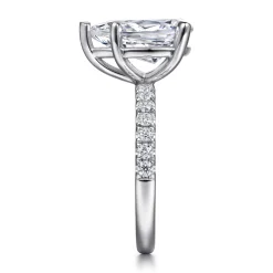 Outlet Gabriel & Co. Winslow - 14K White Gold Pear Shape Diamond Engagement Ring