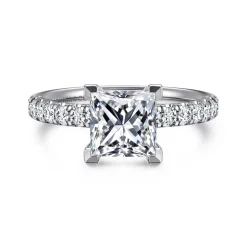 Outlet Gabriel & Co. Winslow - 18K White Gold Princess Cut Diamond Engagement Ring