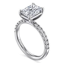 Clearance Gabriel & Co. Winslow - 14K White Gold Radiant Cut Diamond Engagement Ring
