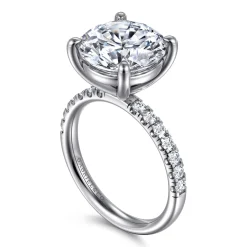 Hot Gabriel & Co. Winslow - 14K White Gold Round Diamond Engagement Ring
