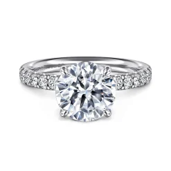 Discount Gabriel & Co. Winslow - 14K White Gold Round Diamond Engagement Ring