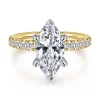 Gabriel & Co. Winslow - 14K White-Yellow Gold Marquise Shape Diamond Engagement Ring