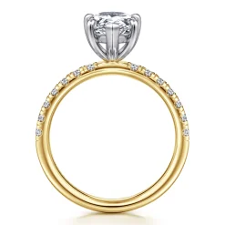 Gabriel & Co. Winslow - 14K White-Yellow Gold Pear Shape Diamond Engagement Ring