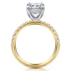 Best Gabriel & Co. Winslow - 14K White-Yellow Gold Radiant Cut Diamond Engagement Ring