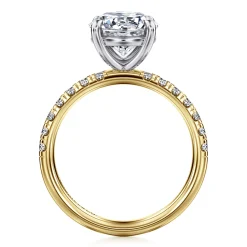 Online Gabriel & Co. Winslow - 14K White-Yellow Gold Round Diamond Engagement Ring