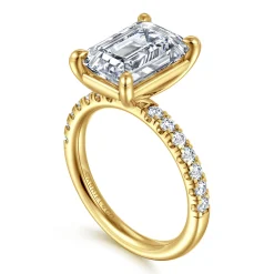 Online Gabriel & Co. Winslow - 14K Yellow Gold Emerald Cut Diamond Engagement Ring