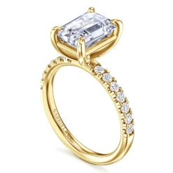 Online Gabriel & Co. Winslow - 14K Yellow Gold Emerald Cut Diamond Engagement Ring