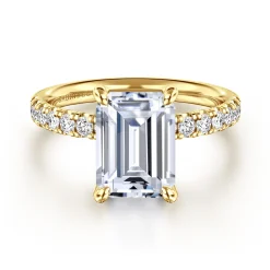 Online Gabriel & Co. Winslow - 14K Yellow Gold Emerald Cut Diamond Engagement Ring
