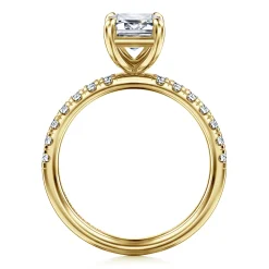 Hot Gabriel & Co. Winslow - 14K Yellow Gold Emerald Cut Diamond Engagement Ring