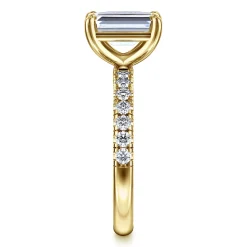 Hot Gabriel & Co. Winslow - 14K Yellow Gold Emerald Cut Diamond Engagement Ring