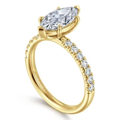 Hot Gabriel & Co. Winslow - 14K Yellow Gold Marquise Shape Diamond Engagement Ring