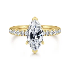 Hot Gabriel & Co. Winslow - 14K Yellow Gold Marquise Shape Diamond Engagement Ring